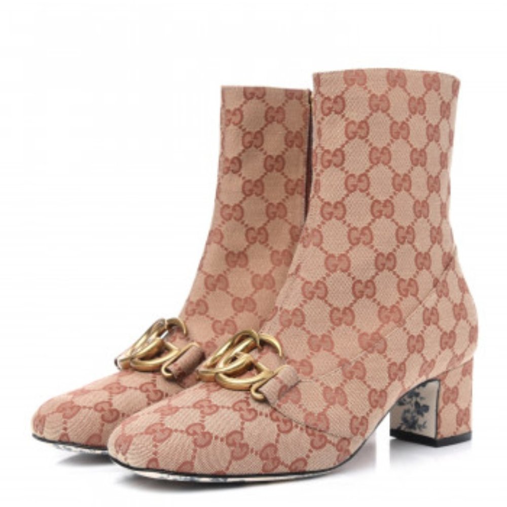 GUCCI GG LOGO ANKLE BOOTS